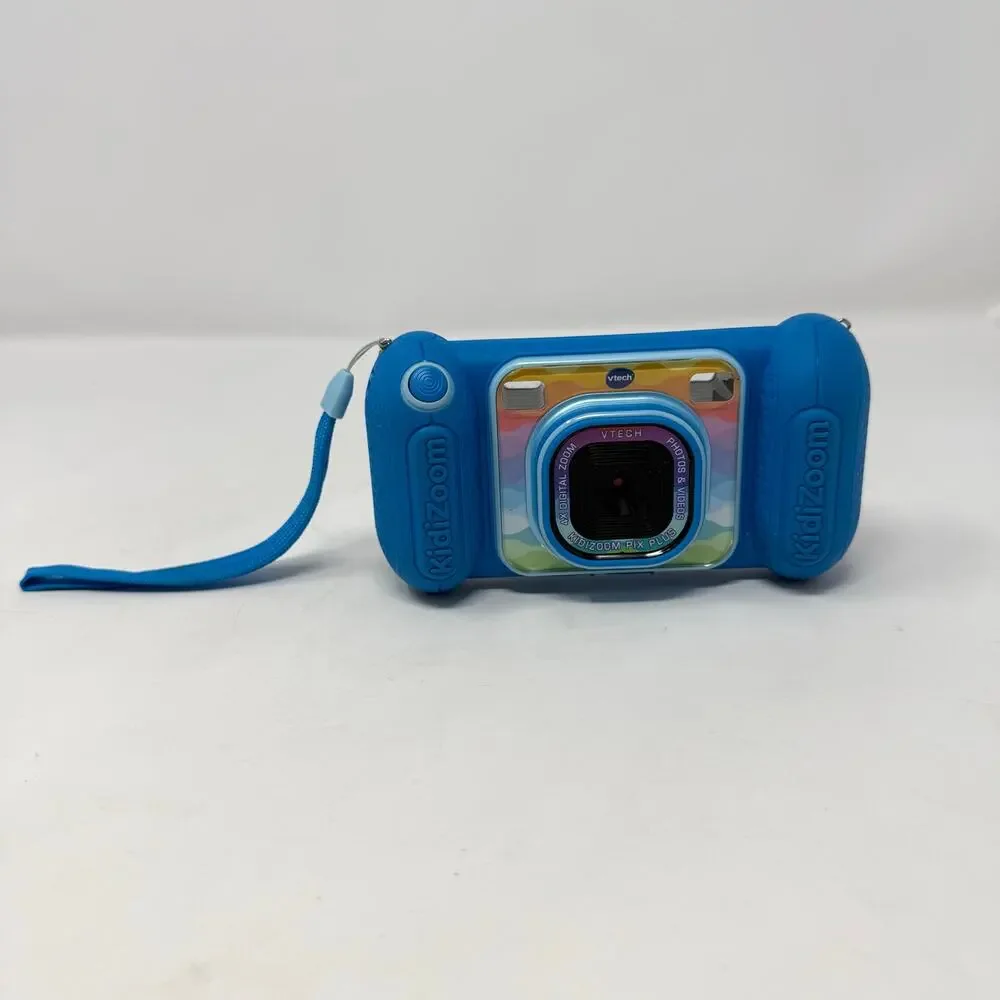 VTech KidiZoom Camera Pix Plus Blue Kids Digital 2MP 4X Zoom Case Tested Works